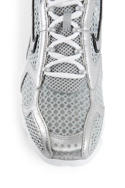 Nike Air Zoom Spiridon Cage 2 Rubber-trimmed Mesh And Leather Sneakers In Grey