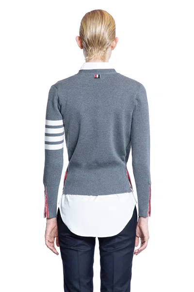 Thom Browne Woman Grey Knitwear In Grey