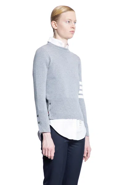 Thom Browne Woman Grey Knitwear In Grey