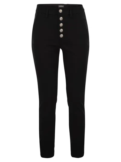 Dondup Black Carmen Slim Chino Trousers