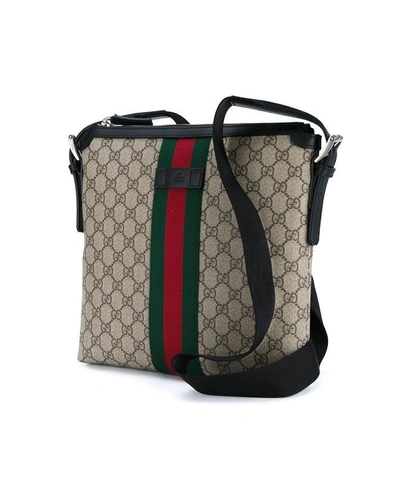 Shop Gucci Web Gg Supreme Messenger Bag