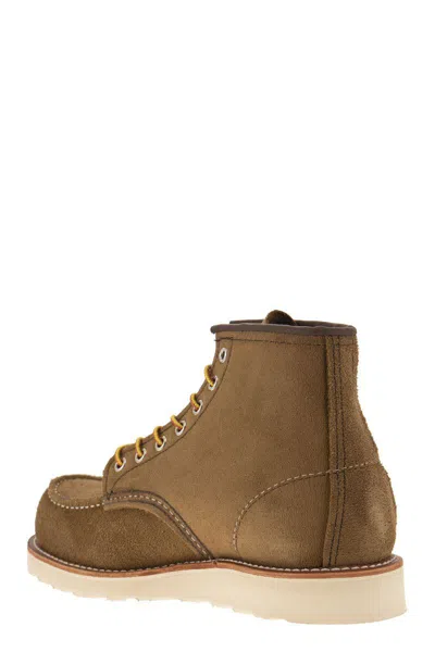 Red Wing Shoes Classic Moc Ankle Boots In Olive Green