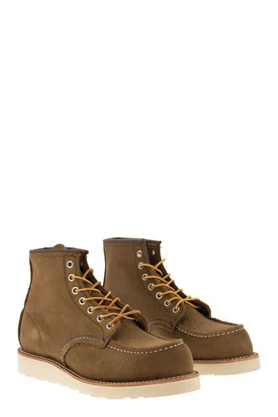 Red Wing Shoes Classic Moc Ankle Boots In Olive Green
