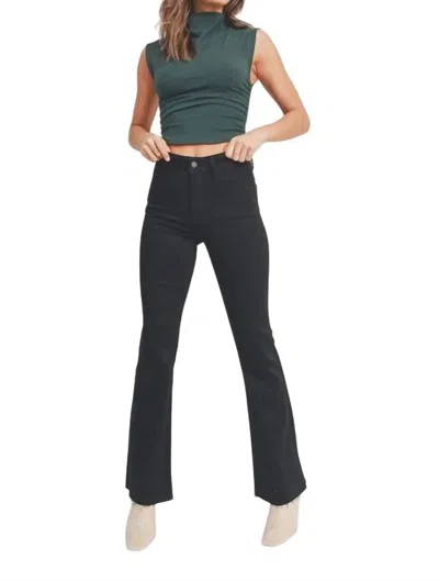Jbd Mid Rise Flare Jeans In Black In Black