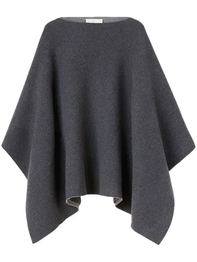 Jil Sander Wool And Cashmere Blend Cape In Grey