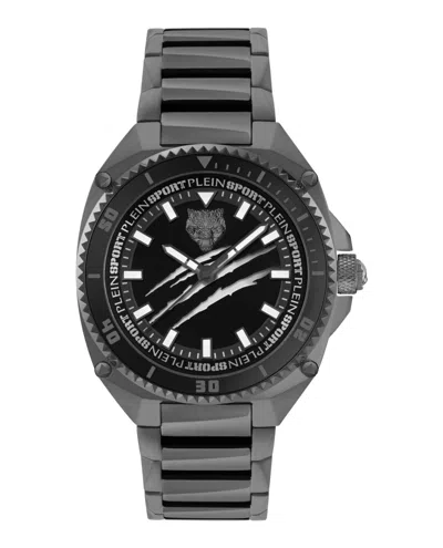 Plein Sport Mens Thunder Force Three Hand Quartz Black Stainless Steel 47mm In Multi