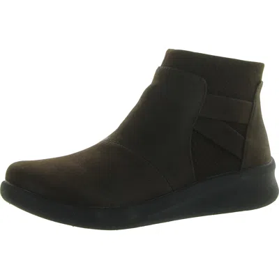 Cloudsteppers By Clarks Sillian 2.0 Hi Womens Faux Suede Zipper Ankle Boots In Brown