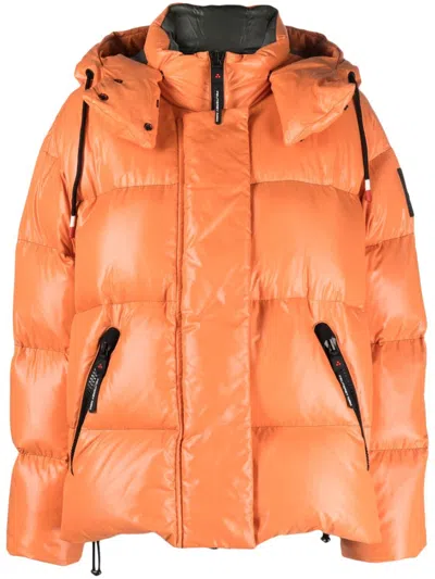 Peuterey Synthetic Fibers Down Jacket In Orange