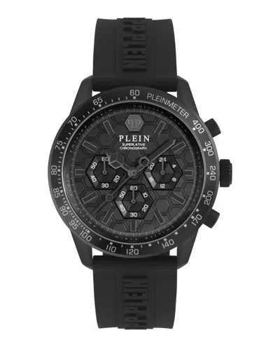 Philipp Plein Chronograph Quartz Movement Watch With Ip Black Case In Multi