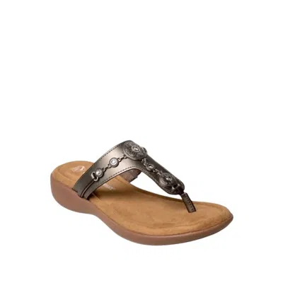 Minnetonka Brecca Flip Flop In Silver