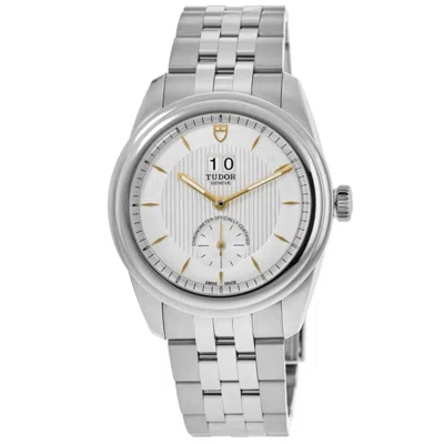 Tudor Glamour Double Date Silver Dial Steel Men's Watch M57100-0002 In Silver