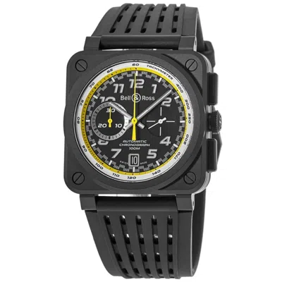 Bell & Ross Br 03-94 Limited Edition Black Ceramic Rubber Strap Men's Watch Br0394-rs20/srb In Black