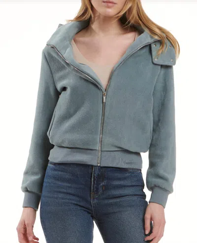 Splendid Henderson Sherpa Jacket In Aqua In Blue
