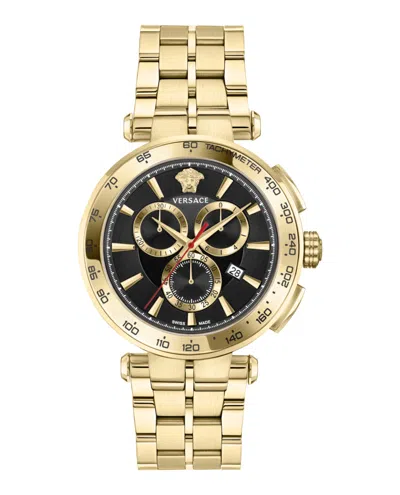Versace Aion Chrono Bracelet Watch In Gold
