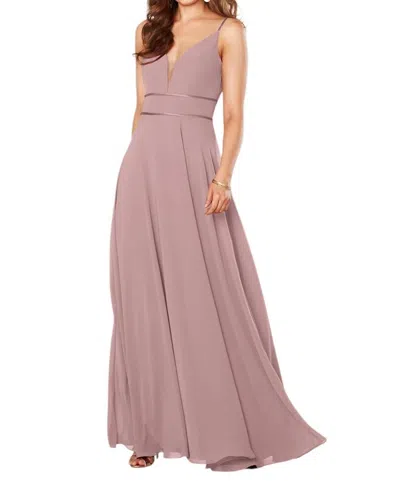 Sorella Vita Bridesmaid Dress With Double Banded Waist In Rosewood In Pink
