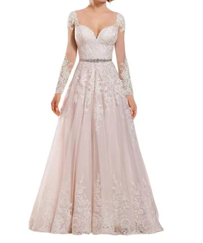 Essence Of Australia A-line Wedding Dress With Organza Skirt In Ivory/ivory In Multi