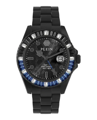 Philipp Plein Gmt-i Challenger Baguettes Bracelet Watch In Multi