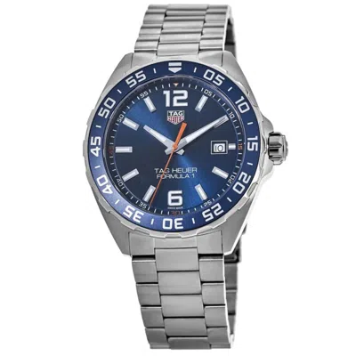 Tag Heuer Formula 1 Quartz 43mm Blue Dial Steel Men's Watch Waz1010.ba0842 In Blue