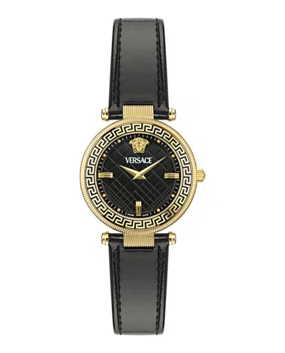 Versace Swiss Made Yellow Gold In Black