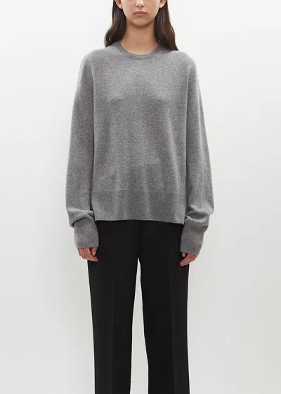 Totême Cashmere Crewneck Sweater In Grey Melange