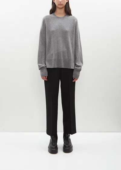 Totême Cashmere Crewneck Sweater In Grey Melange