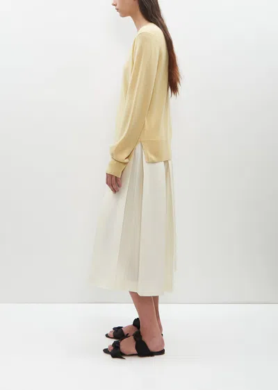 Totême Cashmere Crewneck Sweater In Soft Yellow