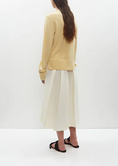 Totême Cashmere Crewneck Sweater In Soft Yellow