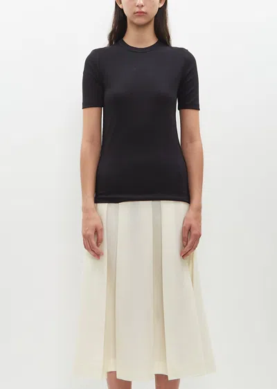 Totême Classic Ribbed T-shirt In Black