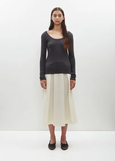 Totême Classic Rib Top In Charcoal Melange