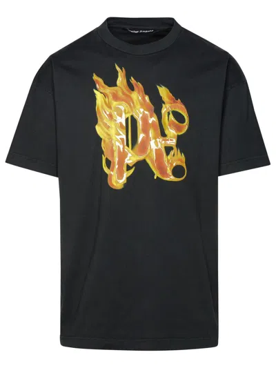 Palm Angels "burning Monogram T In Black