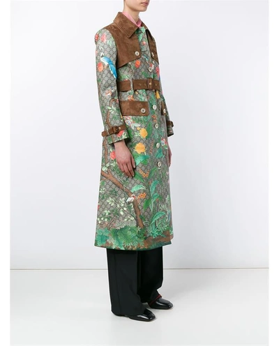 Shop Gucci Tian Print Gg Supreme Coat