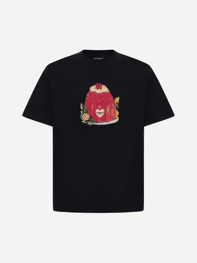 Carhartt Work In Progress Pudding Cotton Graphic T-shirt In Black
