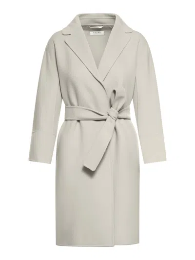 's Max Mara Arona Belted Double Wool Coat In Nude & Neutrals