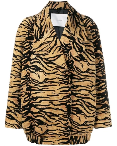 Shop Adam Lippes Tiger Jacquard Oversized Jacket