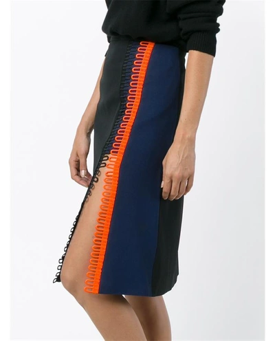 Shop Christopher Kane Loop-lace A-line Midi Skirt