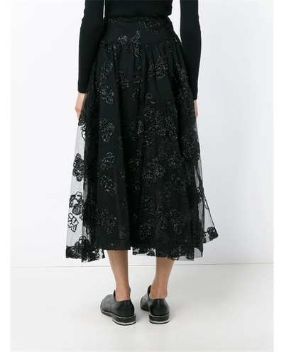 Shop Simone Rocha Jacquard Tulle Midi Skirt