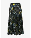 ERDEM Floral Print Pleated Midi Skirt
