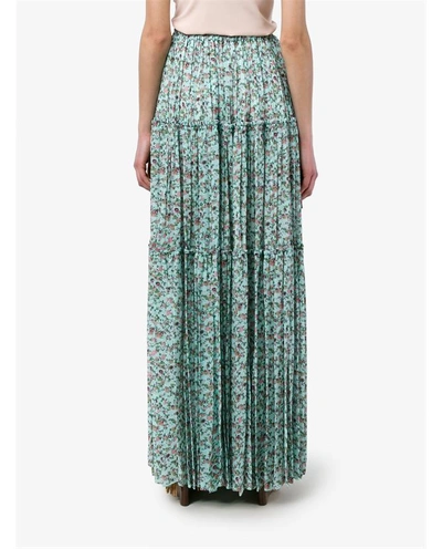 Shop Chloé Pleated Floral Print Maxi Skirt