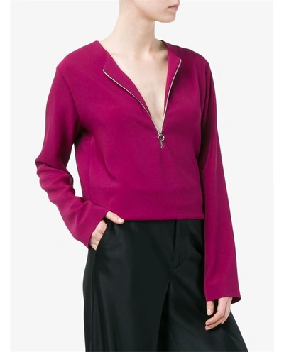 Shop Stella Mccartney Long Sleeve Knit With Front Zip