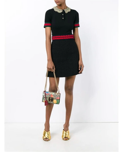 Shop Gucci Tweed A-line Mini Skirt