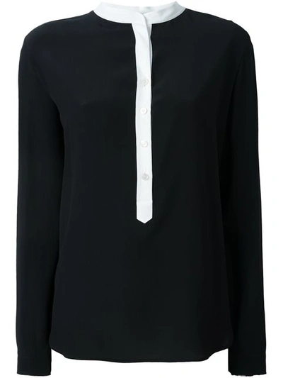 Stella Mccartney Eva Silk Crepe De Chine Blouse In Black