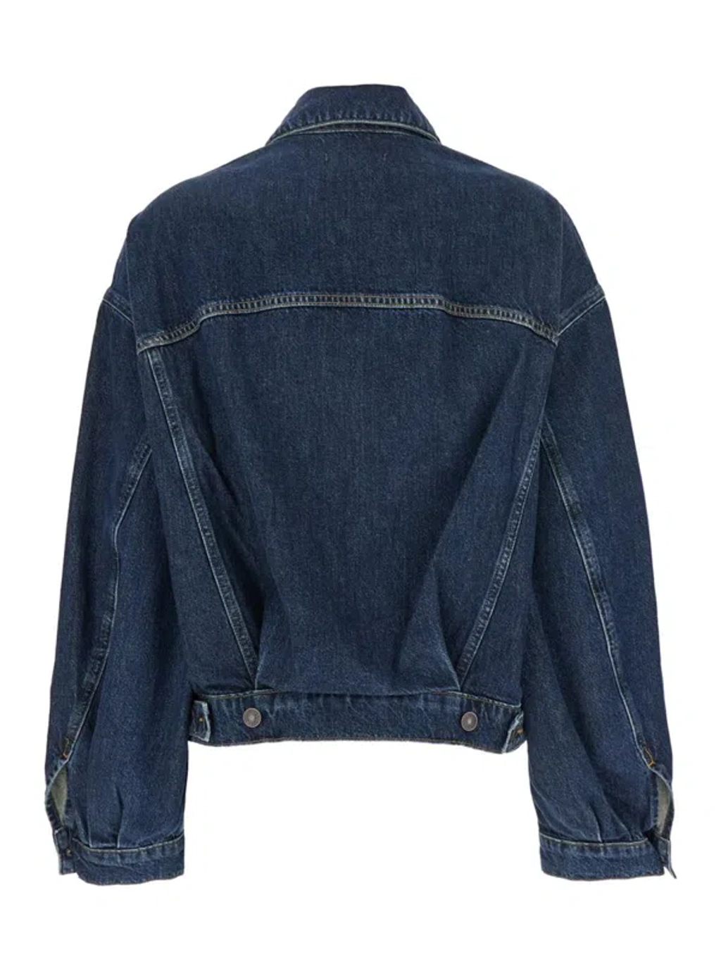 【送料&関税込】AGOLDE dalton Blue Jacket With Classic Colla Agolde 'dalton' Blue Jacket With Classic Collar And Puffed