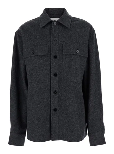 Jil Sander Grey Shirt With Buttons In Grey