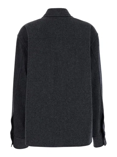 Jil Sander Grey Shirt With Buttons In Grey