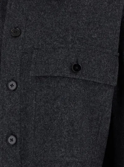 Jil Sander Grey Shirt With Buttons In Grey