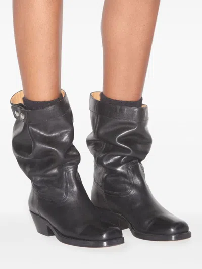 Shop Isabel Marant Ademe Boots In Black