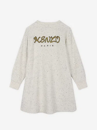 Kenzo Girls Kotora Sweater Dress In Ivory