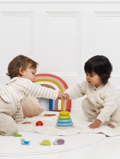 Le Toy Van Rainbow Stacking Tower-7 Piece (w:11.5 X D:11.5 X H:18cm) One Size Multicoloured In Multicoloured