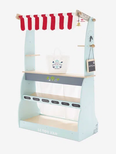 Le Toy Van Shop & Café Market Stand (90 X 36 X 122cm) One Size Blue In Blue