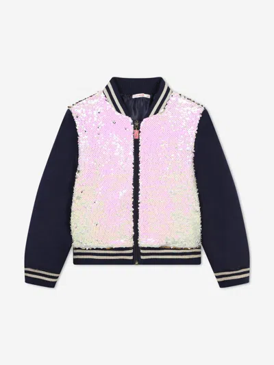 Billieblush Sequin-embellished Bomber Jacket In Gold